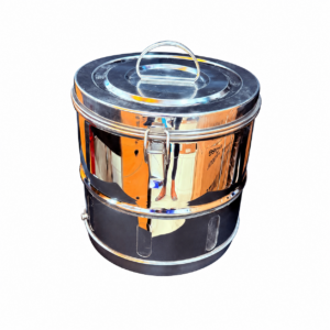 Stainless Steel Dressing Drum (Bangladesh/Local Manufacture) Size: 9"×9"