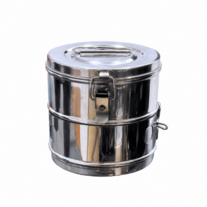 Stainless Steel Dressing Drum (Hilbro–Pakistan) Size: 6"×6"
