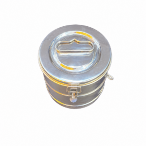 Stainless Steel Dressing Drum (Hilbro–Pakistan) Size: 6"×6"