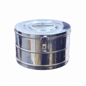 Stainless Steel Dressing Drum (Hilbro–Pakistan) Size: 6"×9"