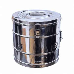 Stainless Steel Dressing Drum (Hilbro–Pakistan) Size: 9"×9"