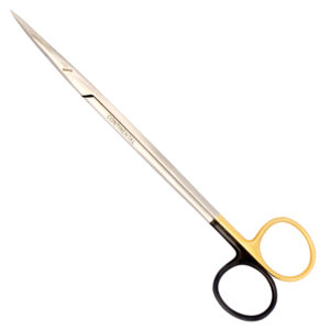 TC Tonsil/Head Pointed Scissor (Hilbro--Pakistan) 7" Curved--Black & Gold Color Handle