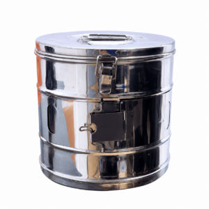 Stainless Steel Dressing Drum (MJW–Pakistan) Size: 9″×9″
