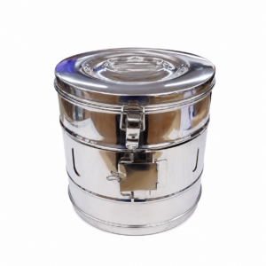 Stainless Steel Dressing Drum (MJW–Pakistan) Size: 9″×9″