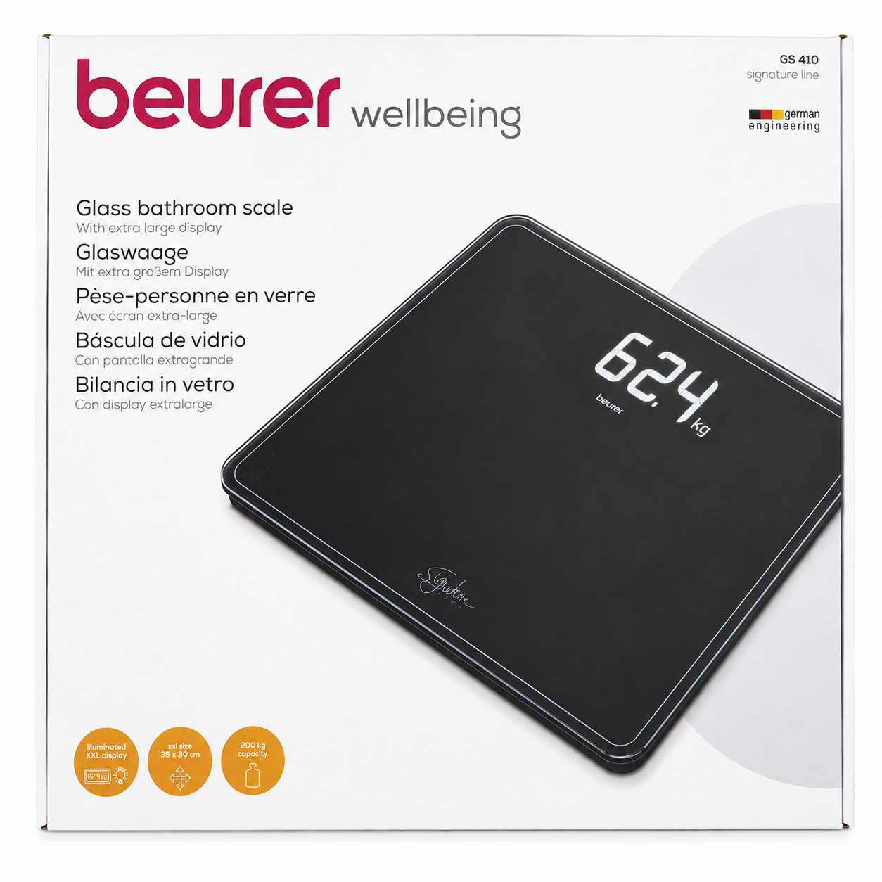 Digital Weight Scale (Beurer-Germany) Adult-- Model-GS410 (Box)